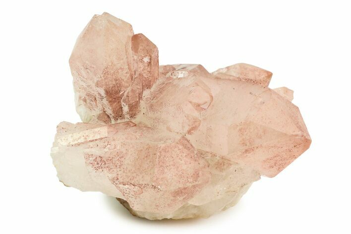 Spotted Pink-Hued Quartz Crystals - India #358802